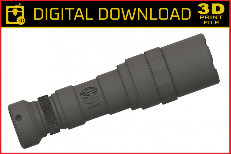 M300 Surefire Tactical Flashlight STL Files